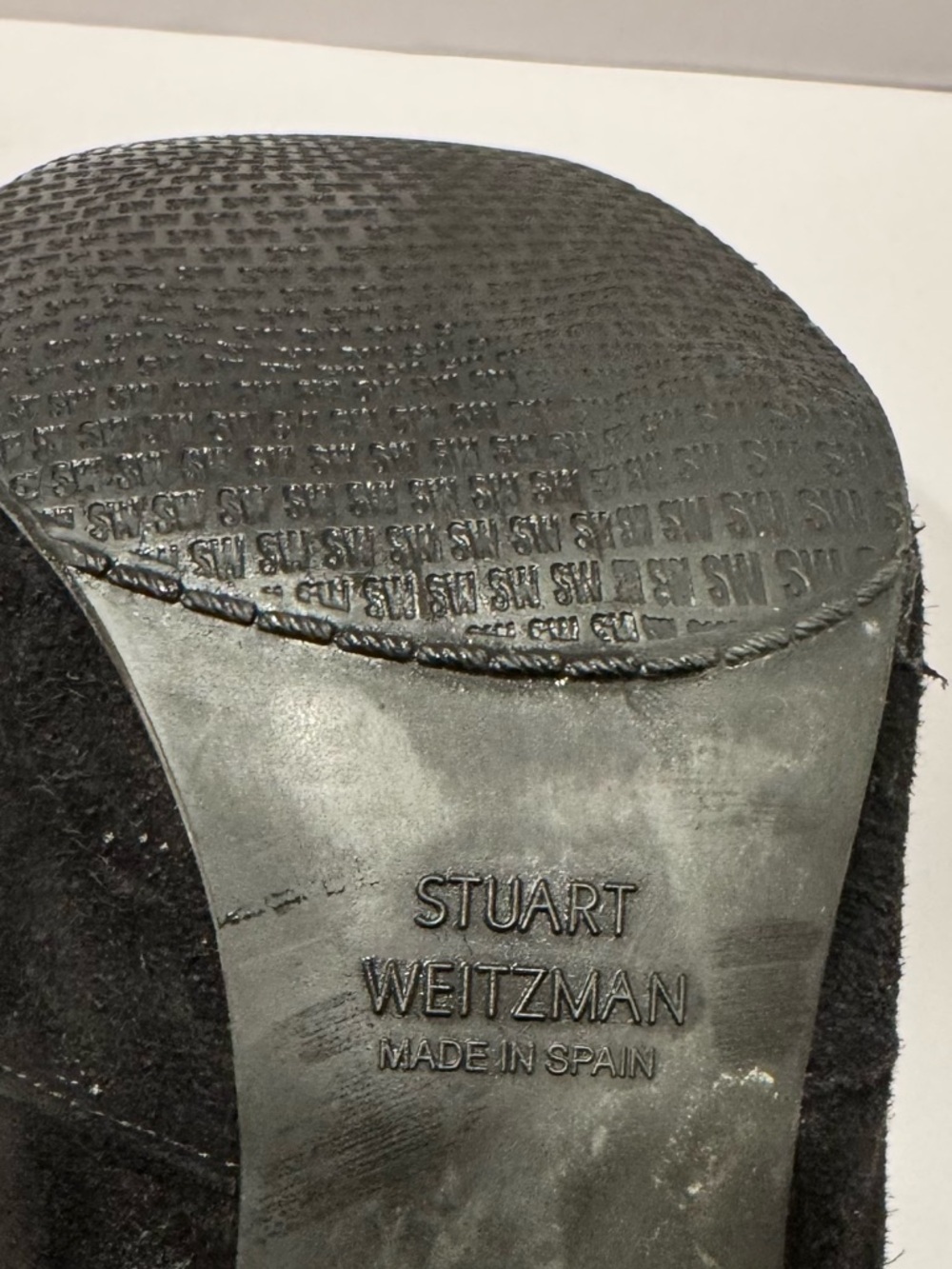 Stuart Weitzman Black Over-the-Knee Suede Boots - Picture 5 of 6